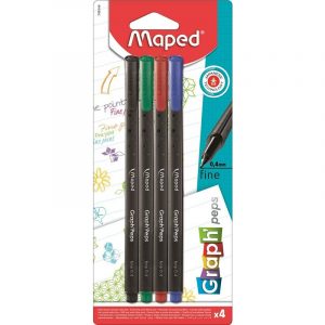 Cienkopisy Maped Graph'Peps 0.4mm 4 kolory