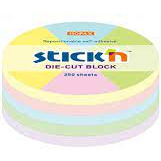 Karteczki Stick'n 67x67mm koło 5 kolorów (250)