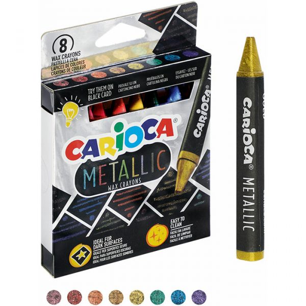 Kredki świecowe Carioca Metallic 8 kolorów