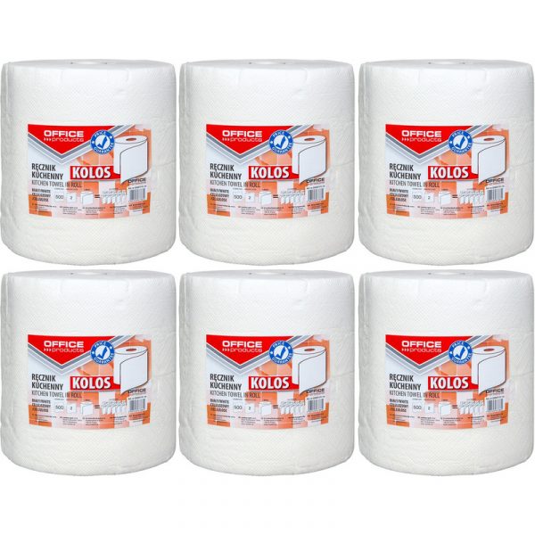 Ręczniki w rolce Office Products 100m 2w celuloza białe (6)