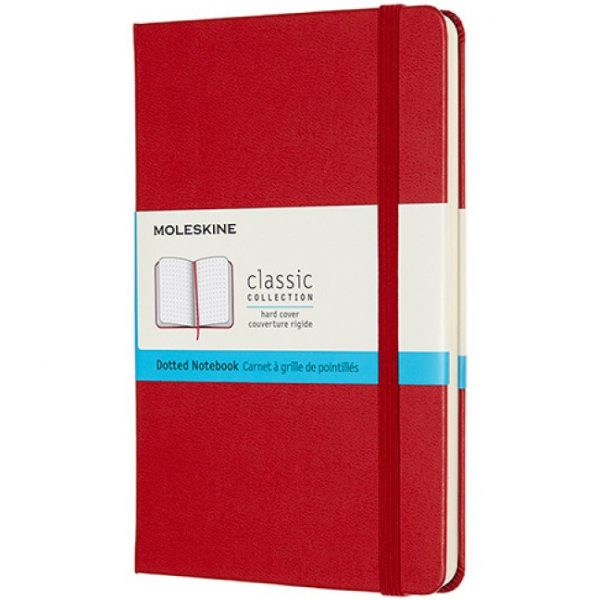 Notatnik Moleskine Classic M (11.5x18cm) kropki czerwony