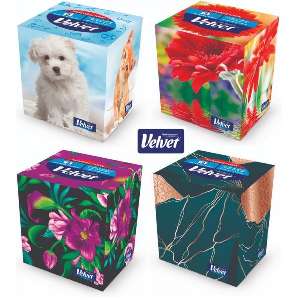 Chusteczki Velvet Cube 3w celuloza białe (56)