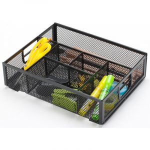 Organizer na biurko Q-Connect metalowy czarny