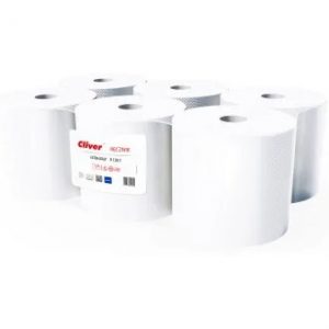 Ręcznik w rolce Cliver 130m 1w makulatura białe (6)