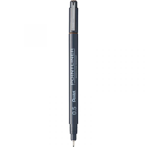 Cienkopis Pentel PointLiner 0.5mm sepia