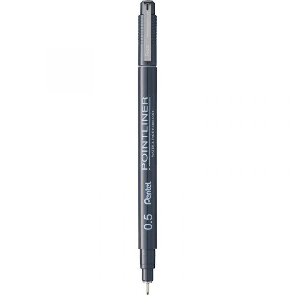 Cienkopis Pentel PointLiner 0.5mm szary