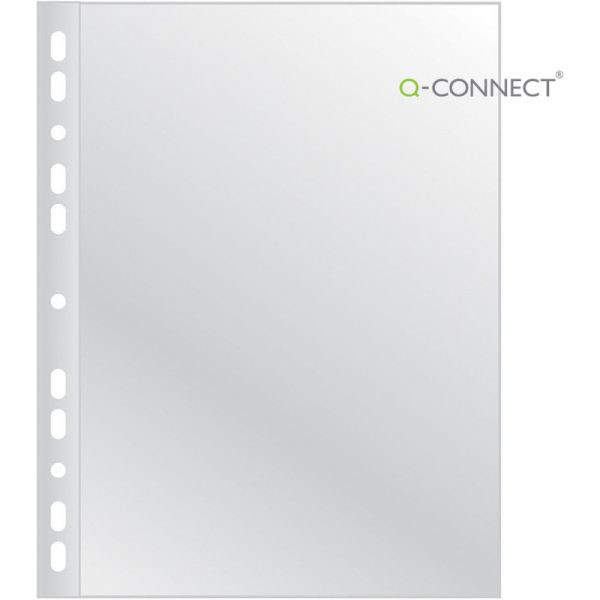 Koszulki Q-Connect A4/90µm poszerzane krystaliczne (50)