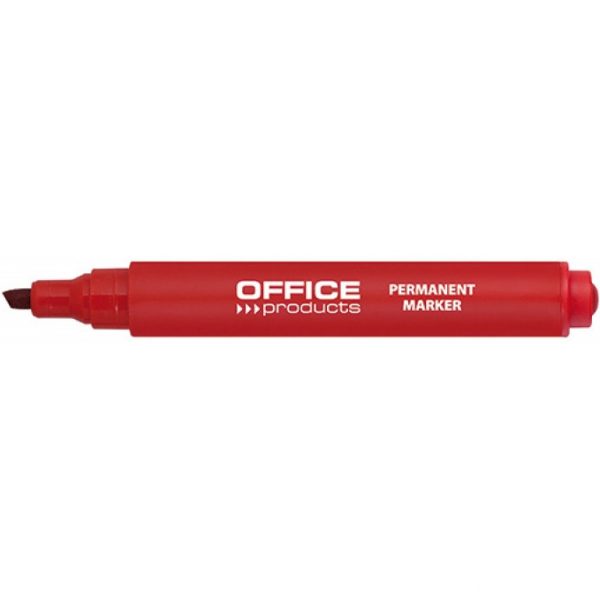 Marker permanentny Office Products 1-5mm ścięty czerwony