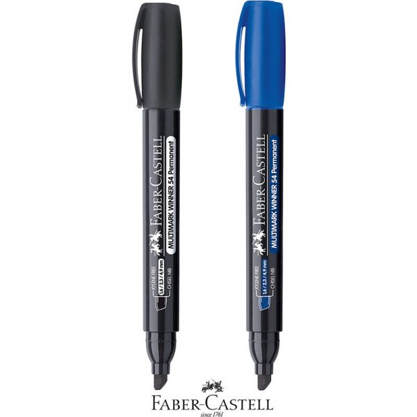 Marker permanentny Faber-Castell 54 niebieski