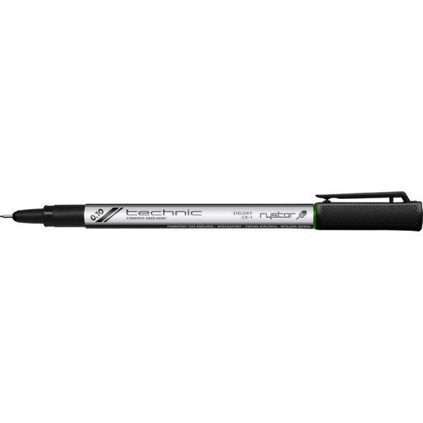 Cienkopis kreślarski Rystor Technic 0.1mm zielony