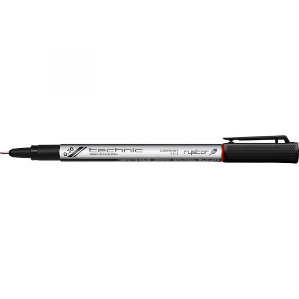 Cienkopis kreślarski Rystor Technic 0.1mm czerwony