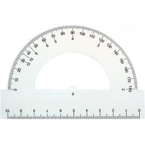 Kątomierz plastikowy Grand 10cm 180° transparentny