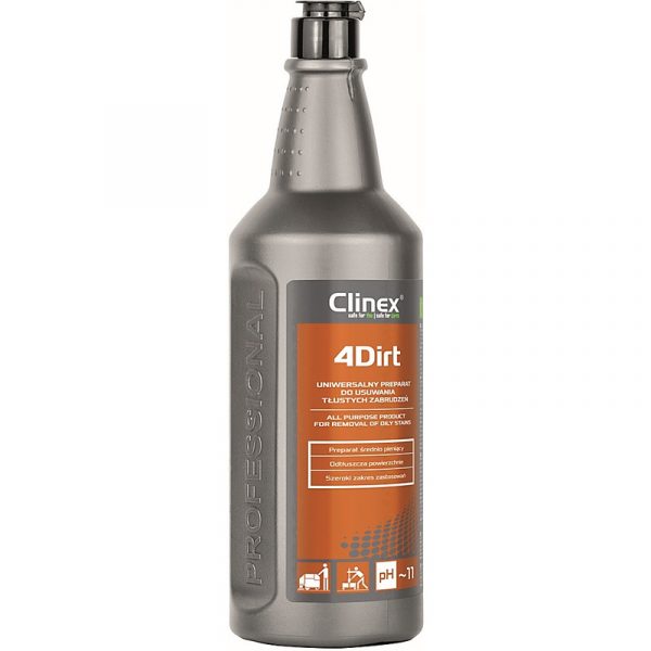 Preparat CLINEX 4Dirt 1L, do usuwania tłustych zabrudzeń