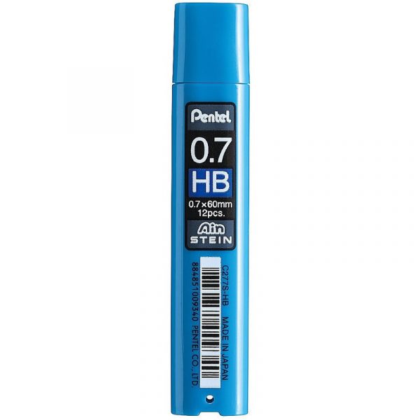 Grafity do ołówków Pentel Ain Stein 0.7mm HB (12)