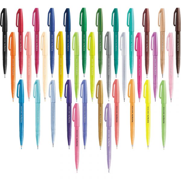 Pisak pędzelkowy Pentel Brush Sign Pen SES15C limo