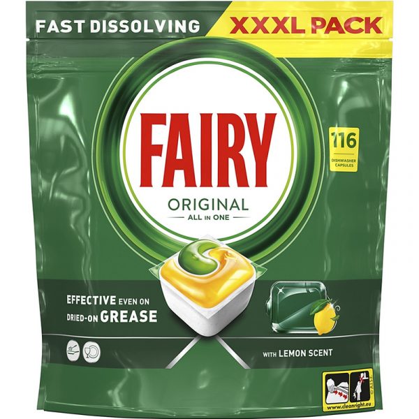 Kapsułki do zmywarki Fairy Original All in one Lem