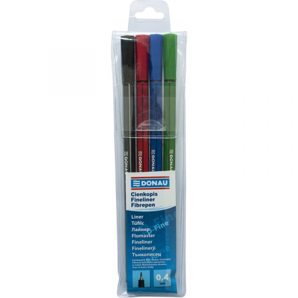 Cienkopisy Donau D-Fine 0.4mm 4 kolory