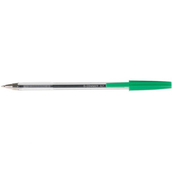 Długopisy Q-Connect 0.7mm zielone (20)