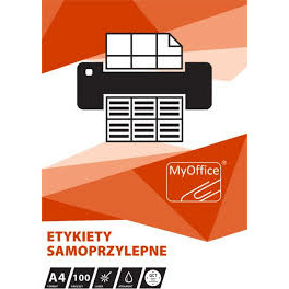Etykiety MyOffice A4 105x37mm białe (100)