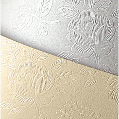 KARTON OZDOBNY A4/220g FLORAL DIAMENTOWA BIEL (20)