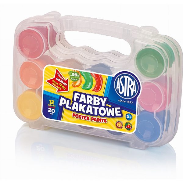 Farby plakatowe Astra 20ml x12 kolorów