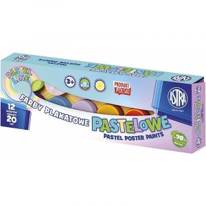 Farby plakatowe Astra 20ml pastelowe x12 kolorów