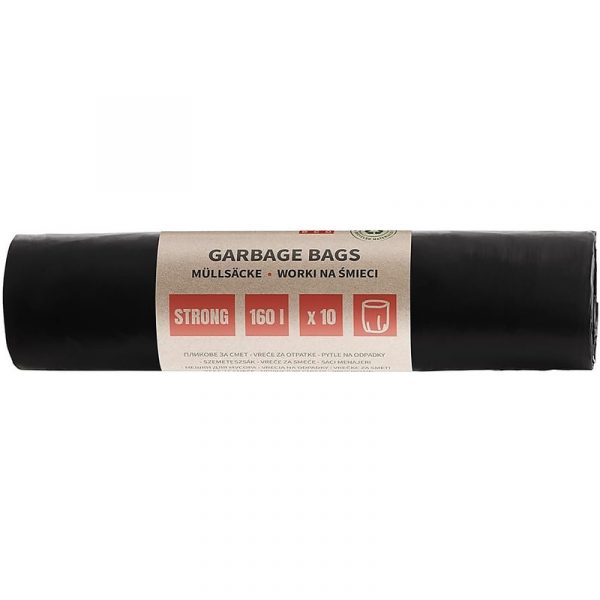 Worki na śmieci DONAU ECO, mocne (LDPE), 160l, 10