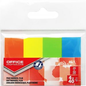 Zakładki indeksujące OFFICE PRODUCTS, PP, 20x50mm,