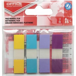 Zakładki indeksujące OFFICE PRODUCTS, PP, 12x43mm,