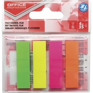 Zakładki indeksujące OFFICE PRODUCTS, PP, 12x43mm,