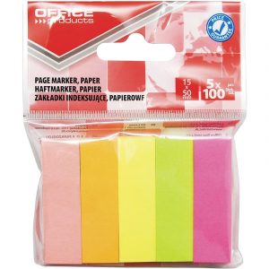 Zakładki indeksujące OFFICE PRODUCTS, papier, 15x5