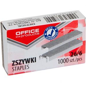 Zszywki OFFICE PRODUCTS, 26/6, 1000szt.