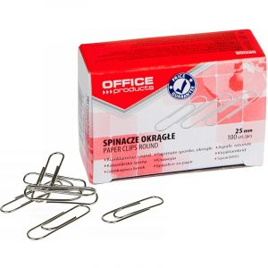 Spinacze okrągłe OFFICE PRODUCTS, 25mm, 100szt., s