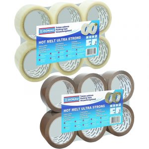Taśma pakowa DONAU Hot-Melt , 48mm, 66m, 50mikr.,