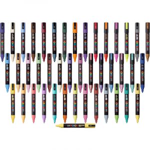 Marker z farbą plakatową Uni POSCA PC-5M fluo czer