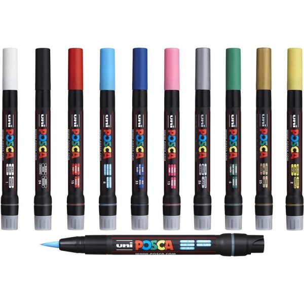 Marker z farbą plakatową Uni POSCA PCF-350 niebies