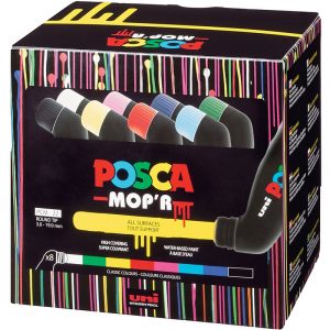 Markery z farbą plakatową Uni POSCA PCM-22 8 kolor