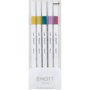 Cienkopisy Uni Emott No.8 0.4mm 5 kolorów