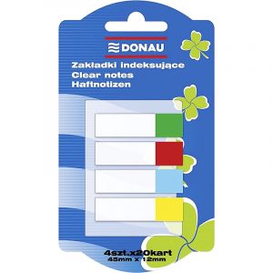 Zakładki Donau 12x45mm 4 kolory (4x20)
