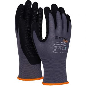 Rękawice Donau Safety Flex-Dotted rozm.10 szare