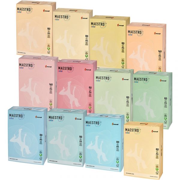 PAPIER MAESTRO COLOR A4/80g PASTEL JASNONIEBIESKI (500)